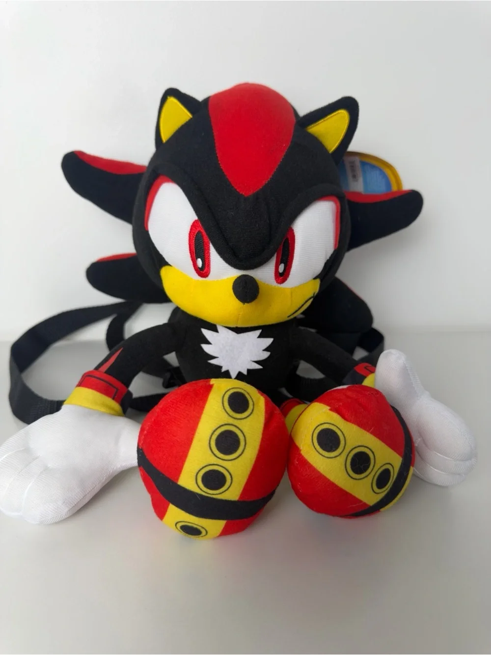 Shadow Plush Character Backpack - Black, Red & Yellow